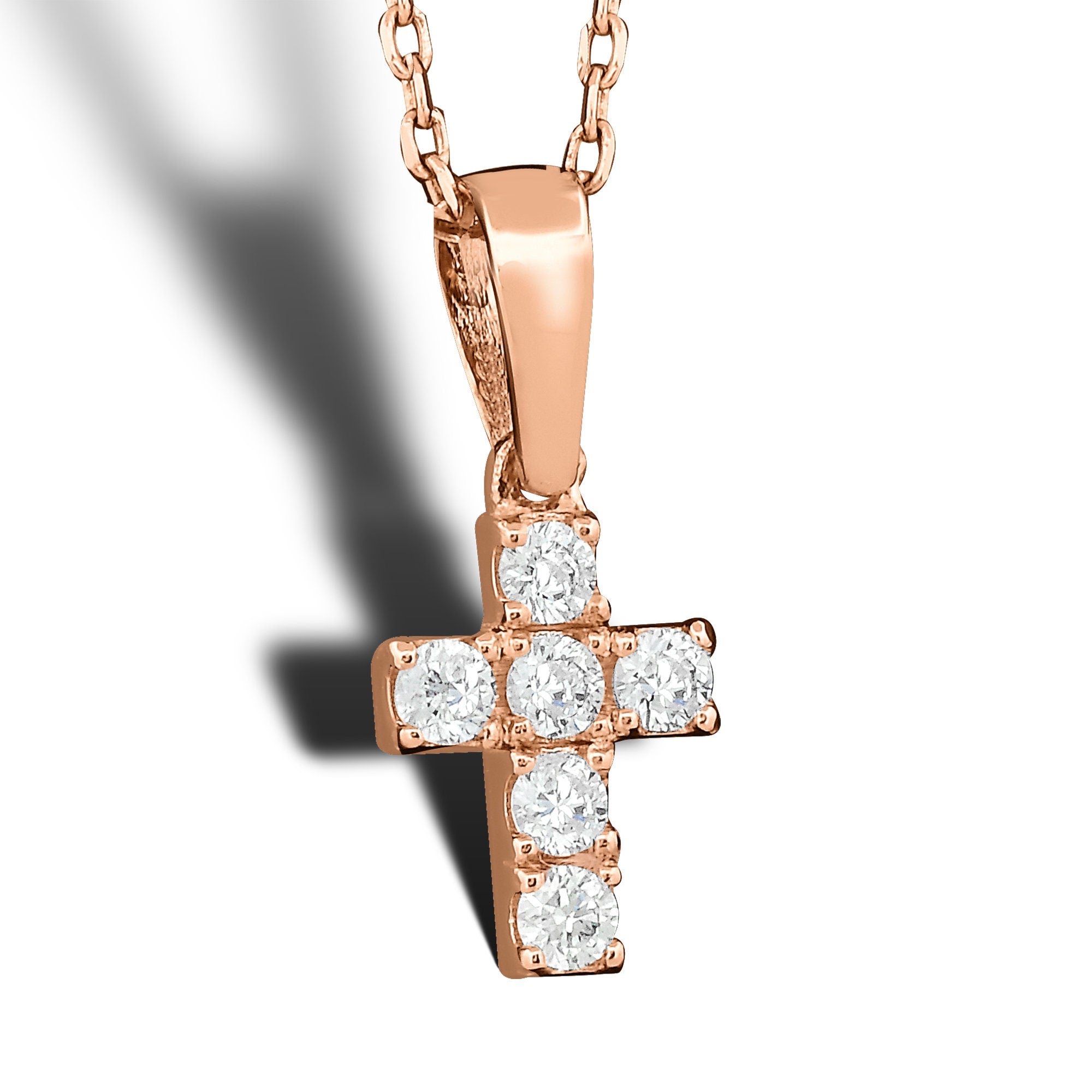 14K Gold Diamond Cross Necklace – Caedyn