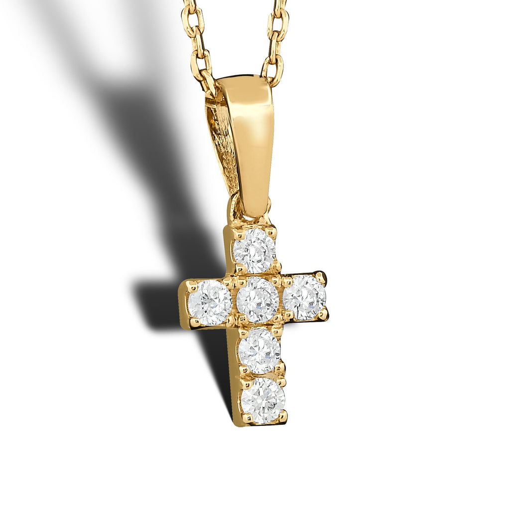 14K Gold Diamond Cross Necklace – Caedyn