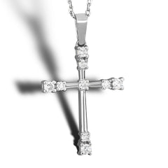 14K Gold Diamond Cross Necklace – Selvian