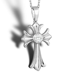 14K Gold Diamond Cross Necklace – Mirane