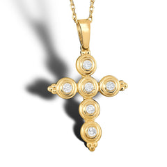 14K Gold Diamond Cross Necklace – Serian