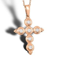 14K Gold Diamond Cross Necklace – Serian
