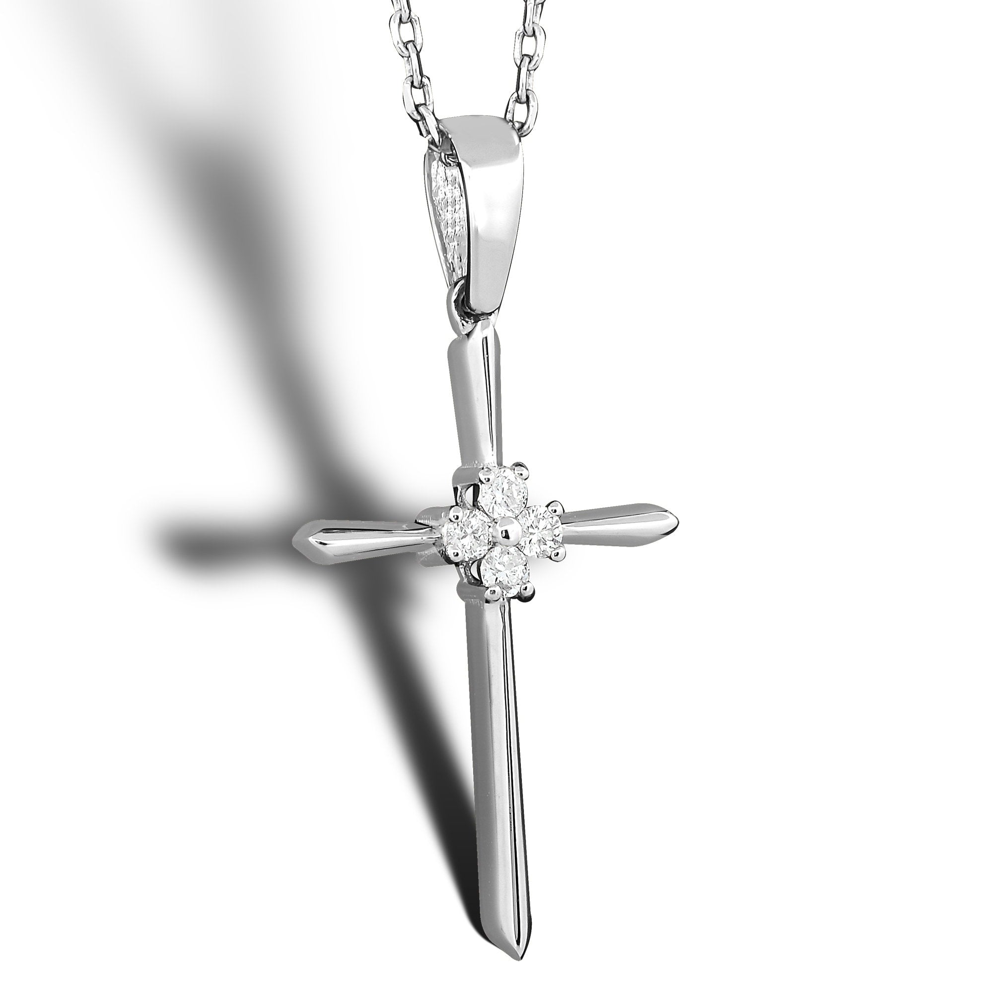 14K Gold Diamond Cross Necklace – Evelora