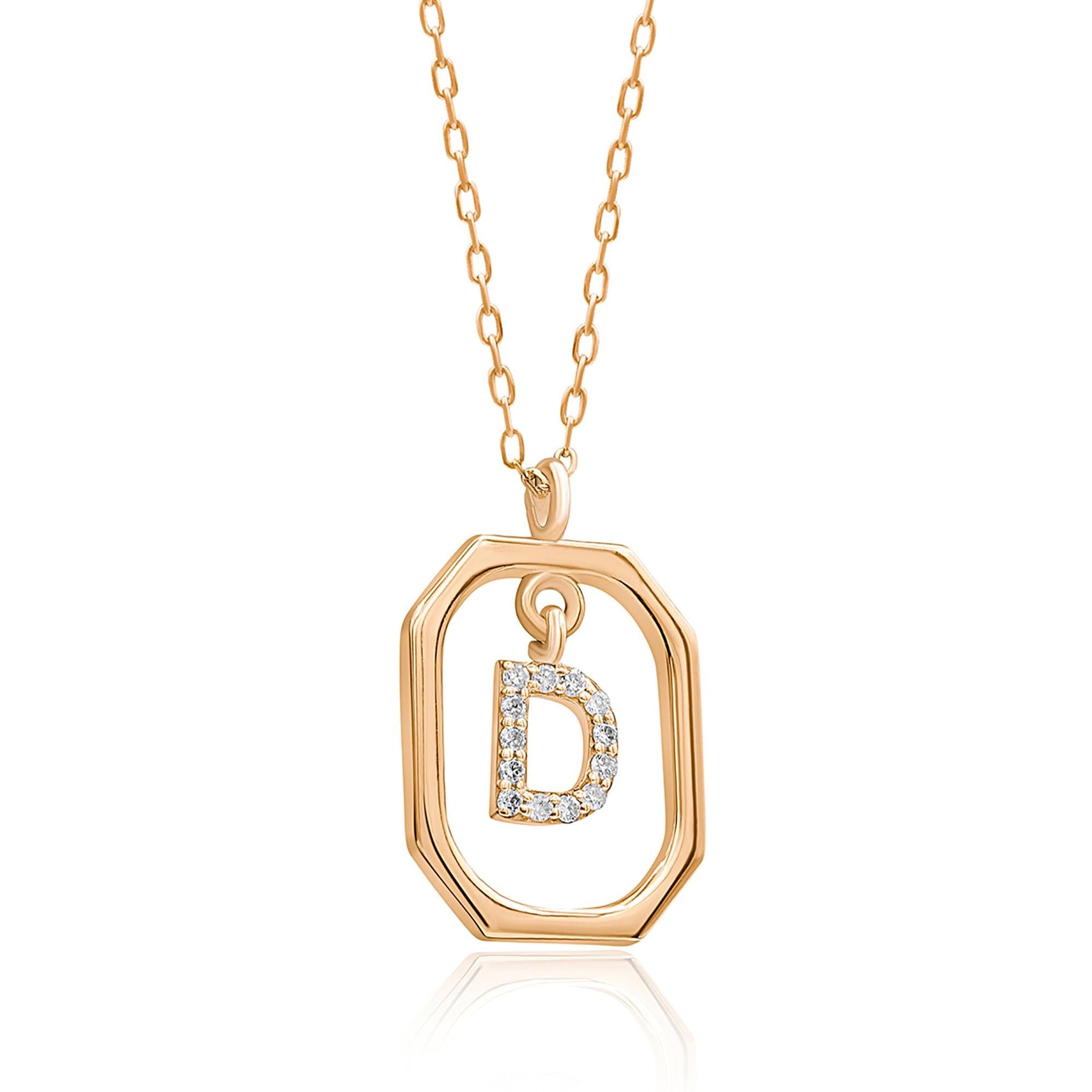 14K Gold Diamond Initial Necklace – Carmiel