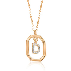 14K Gold Diamond Initial Necklace – Carmiel