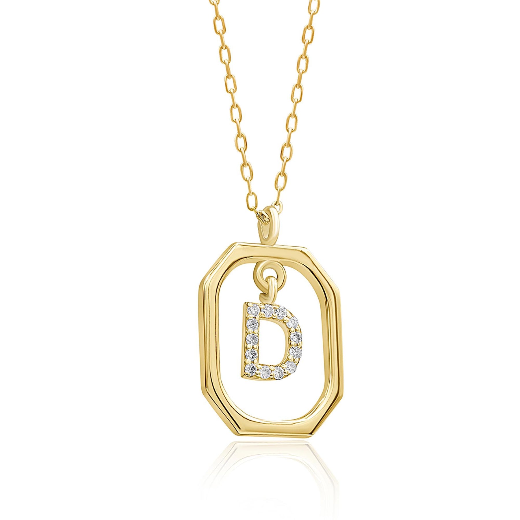 14K Gold Diamond Initial Necklace – Carmiel