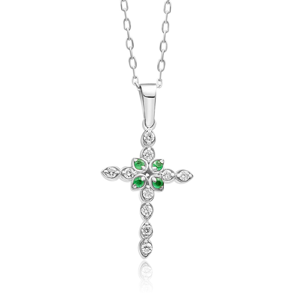 14K Gold Diamond Cross Necklace – Valyra
