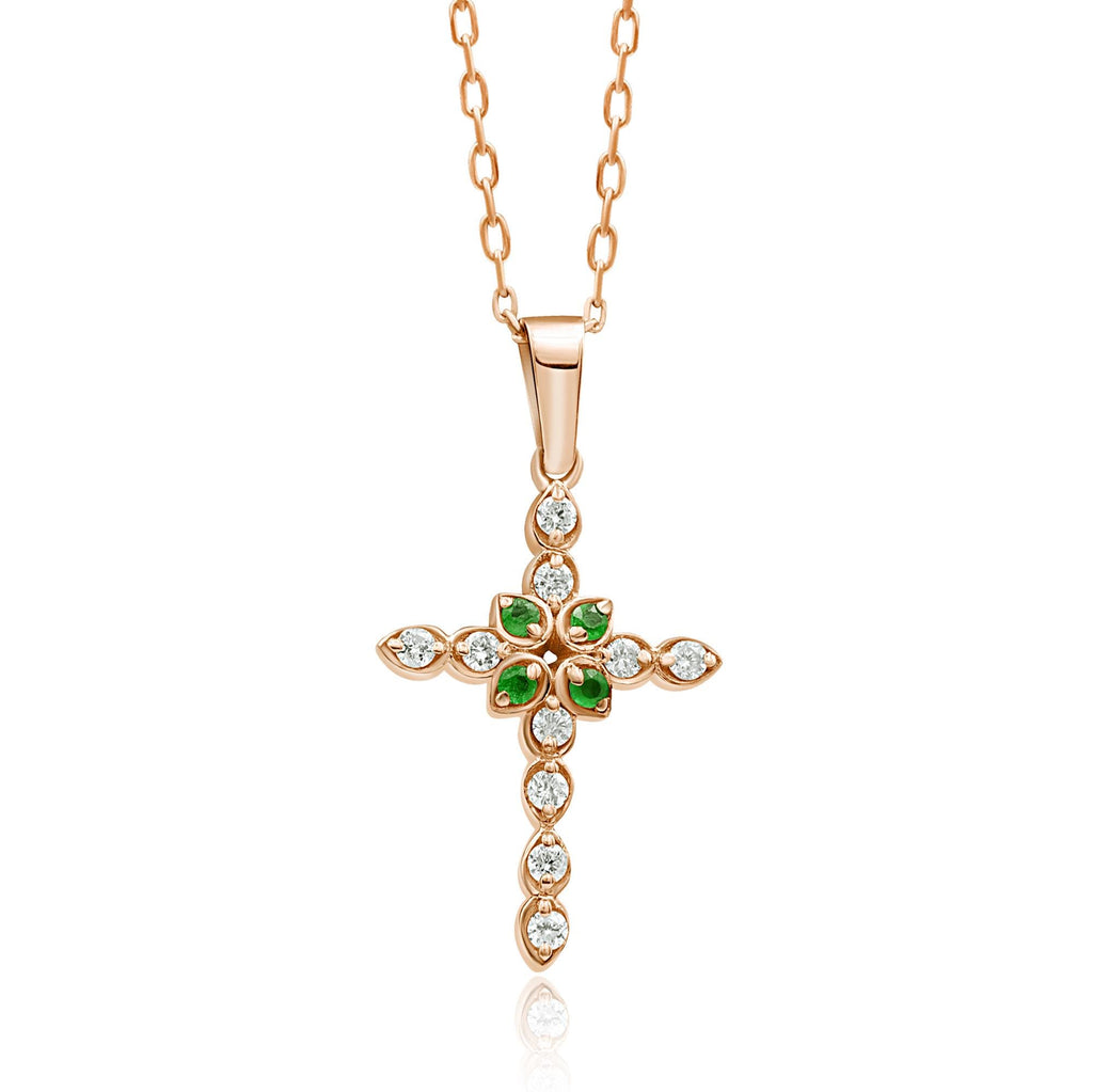 14K Gold Diamond Cross Necklace – Valyra