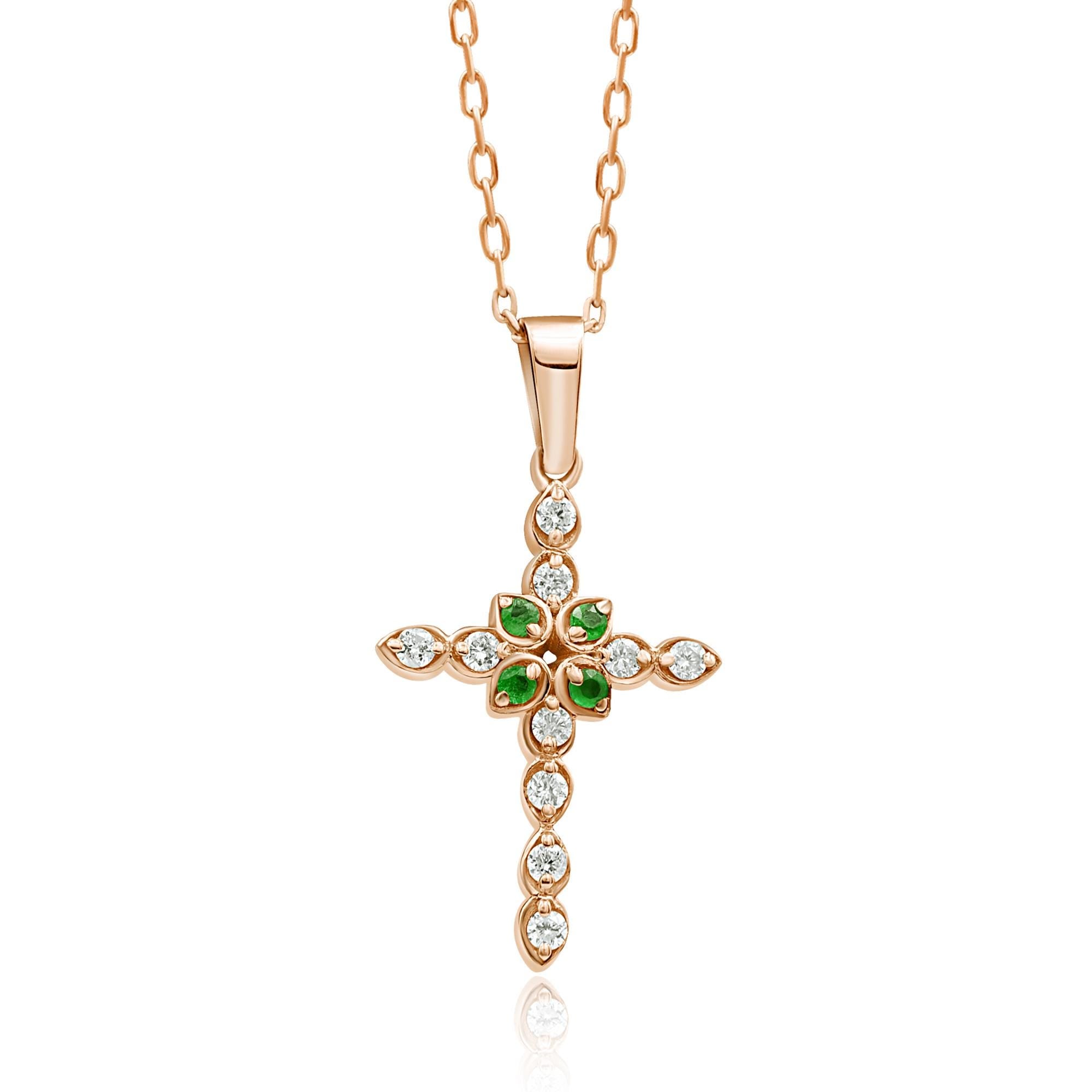 14K Gold Diamond Cross Necklace – Valyra