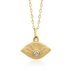 14K Gold Diamond Eye Charm Necklace – Relic
