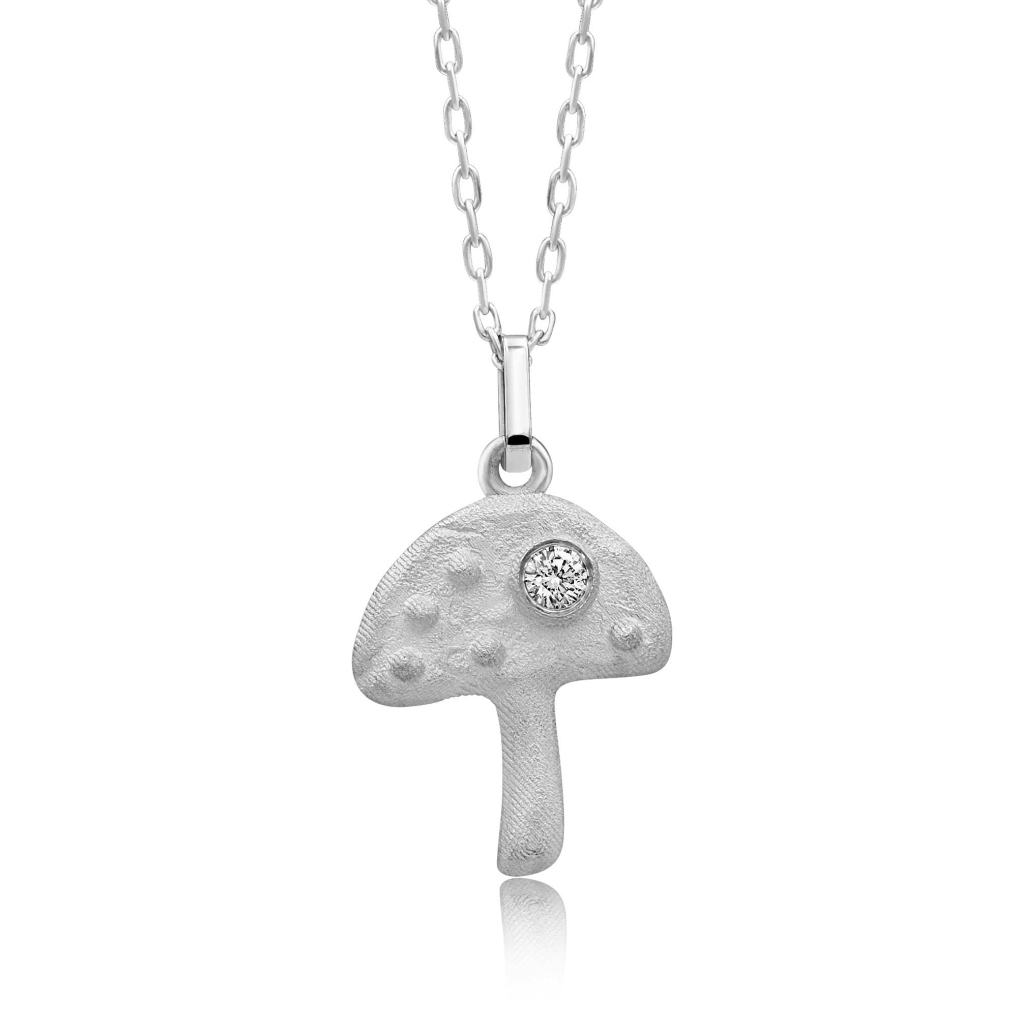 14K Gold Diamond Mushroom Necklace – Relic