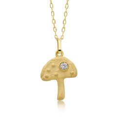 14K Gold Diamond Mushroom Necklace – Relic