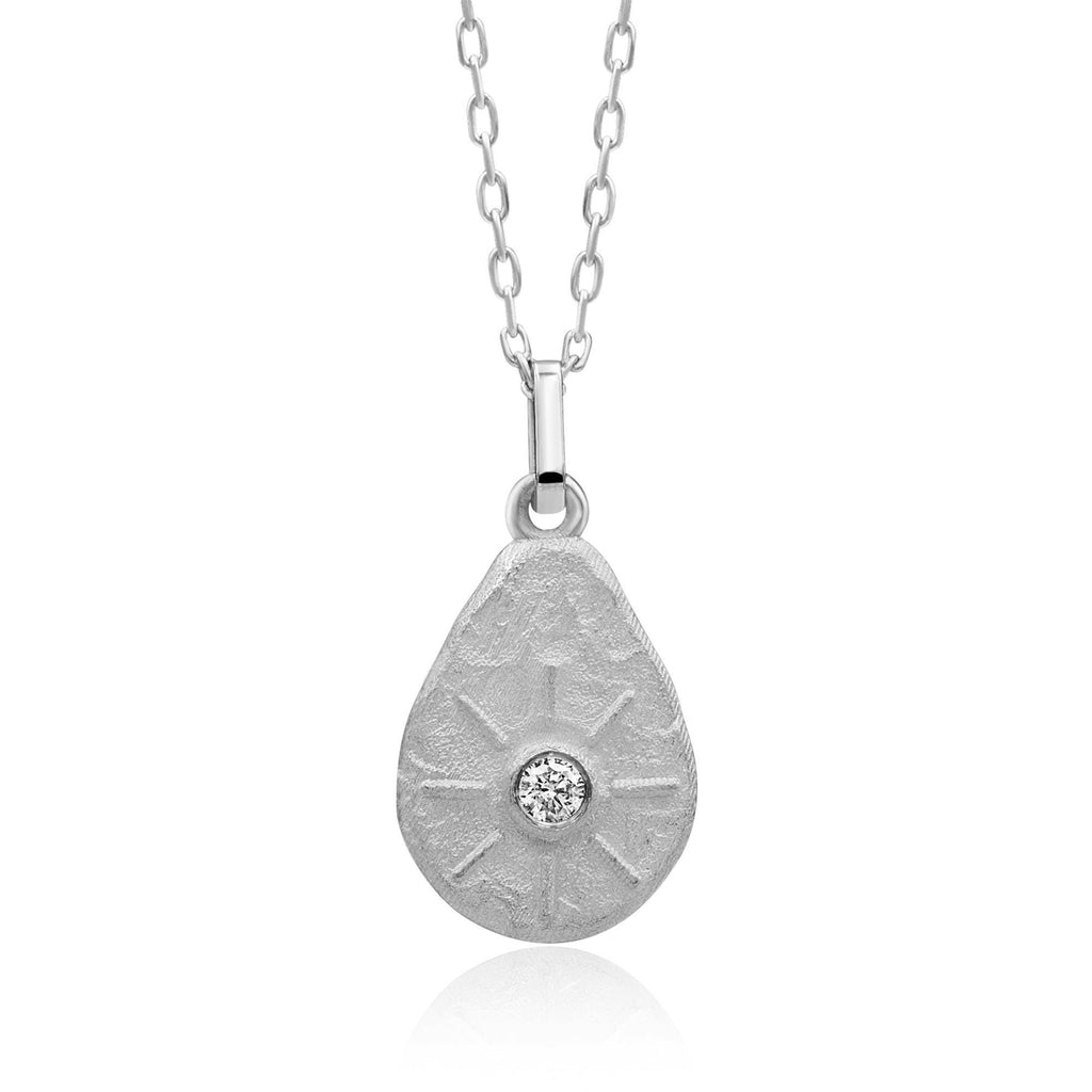14K Gold Diamond Pear Charm Necklace – Relic
