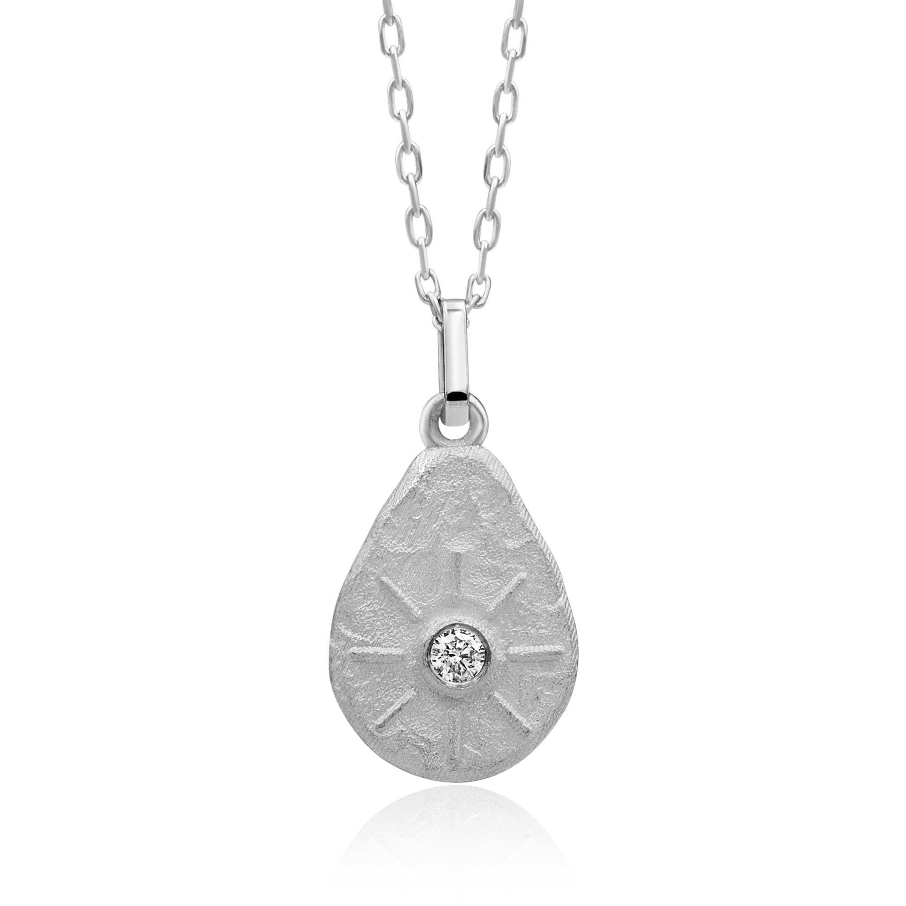 14K Gold Diamond Pear Charm Necklace – Relic