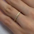 14K Gold Twisted Diamond Stackable Ring — Elara