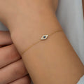 14K Gold Diamond Evil Eye Bracelet – Sentinel