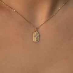 14K Gold Diamond Cross Necklace – Relic