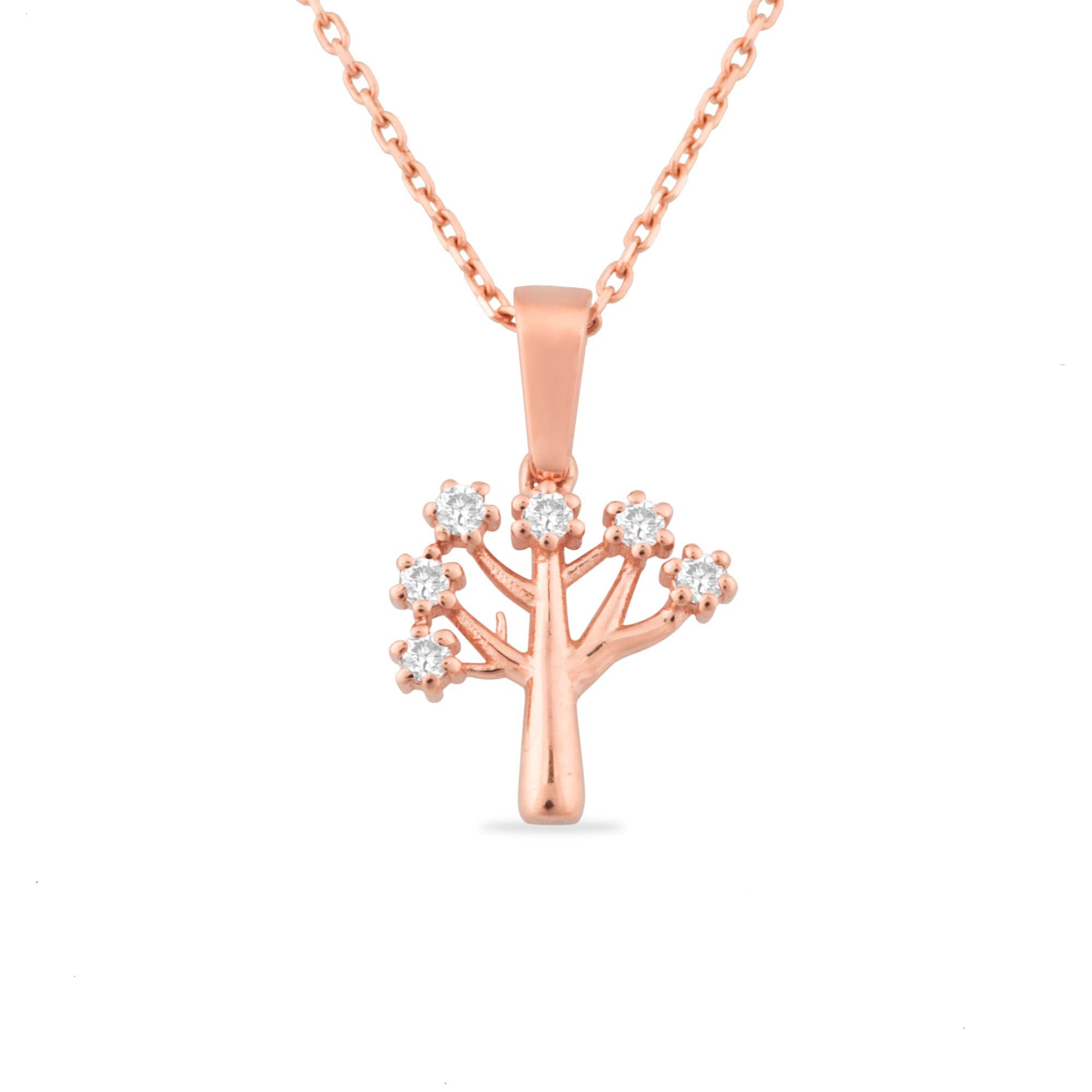 14K Gold Diamond Tree of Life Necklace/ Dainty Family Tree Pendant/ Gold Tree Necklace/ Fine Jewelry Gift for Her/ Nature Inspired Jewelry