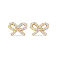 14K Gold Diamond Bow Stud Earrings – Luvienne
