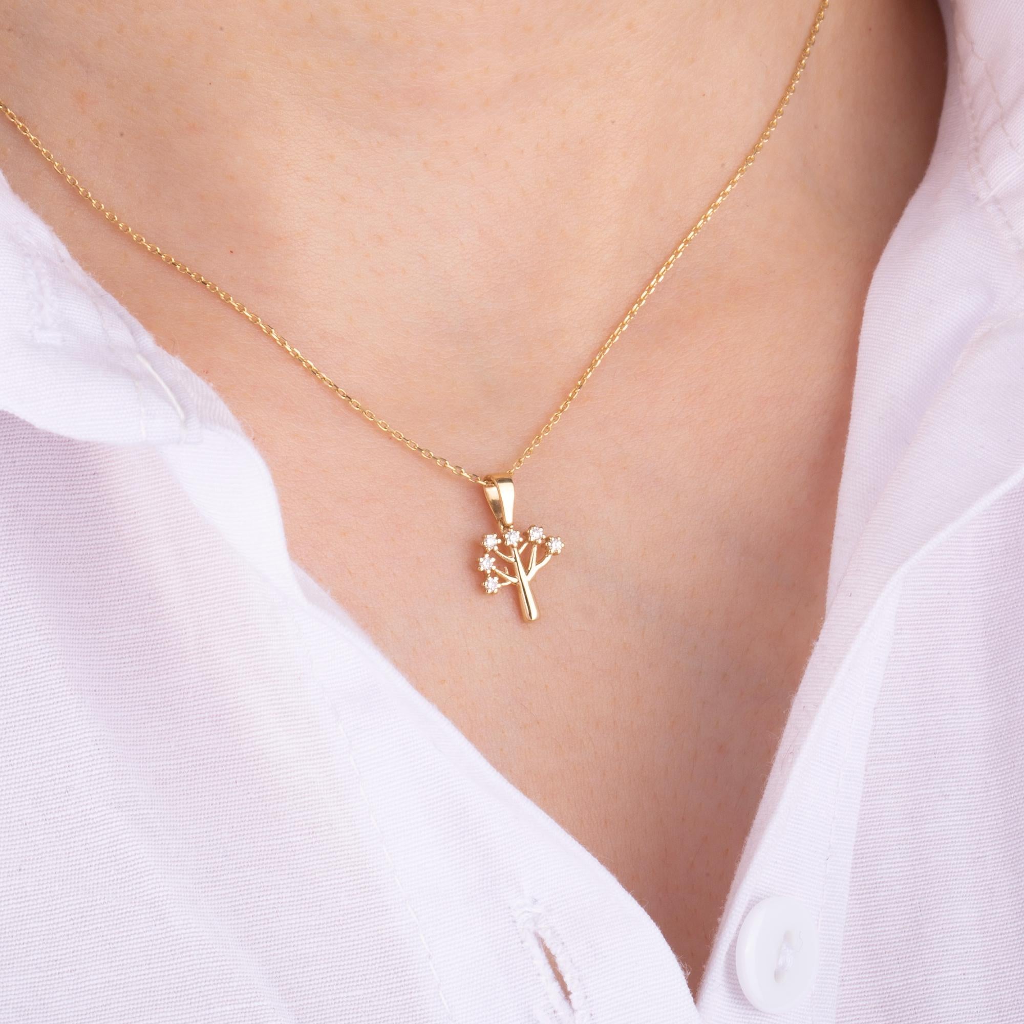 14K Gold Diamond Tree Necklace – Arbor
