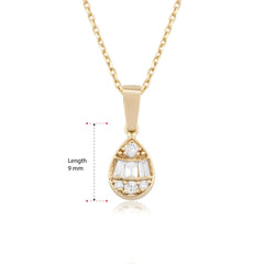 14K Gold Diamond Teardrop Necklace – Serava
