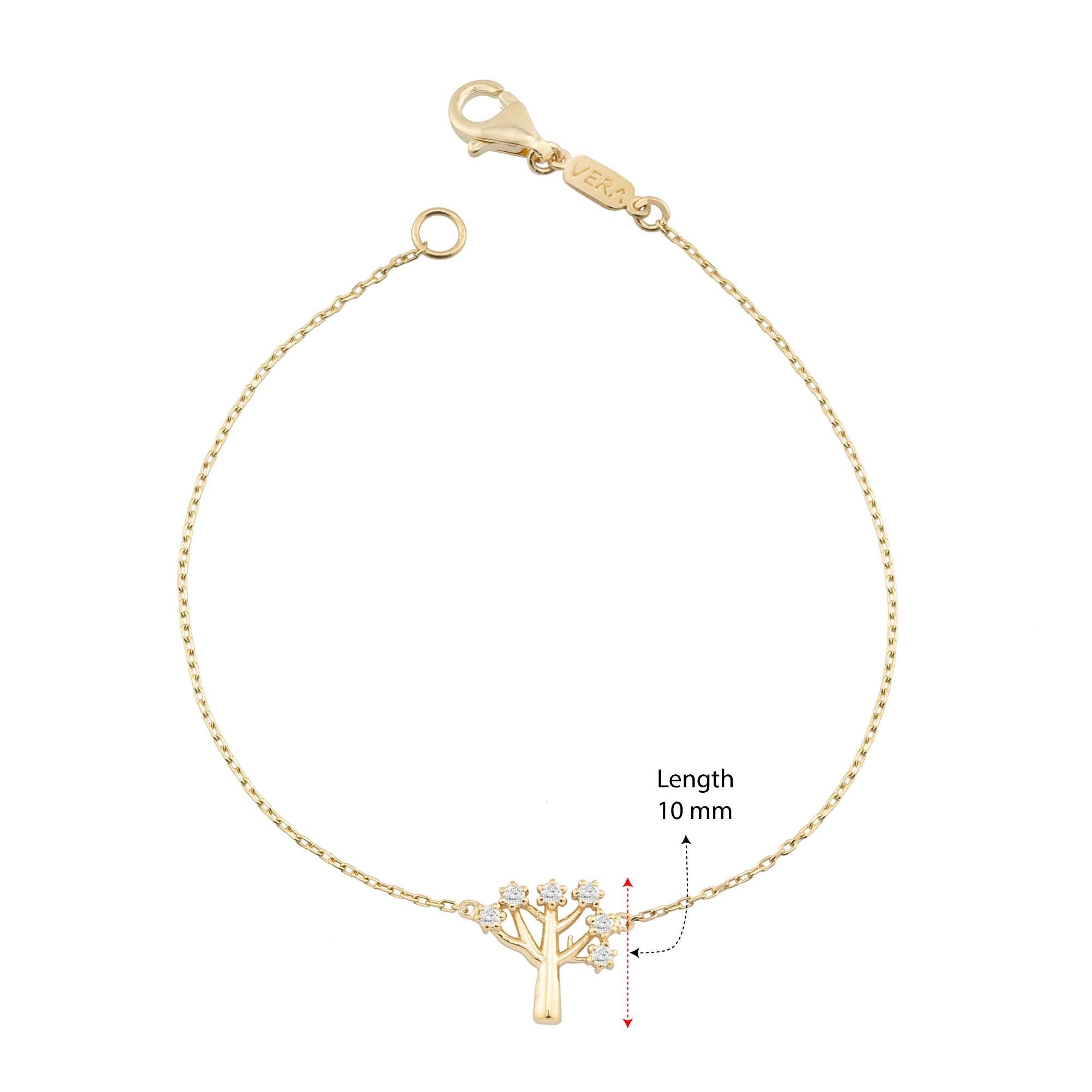 14K Gold Diamond Tree Bracelet – Arbor