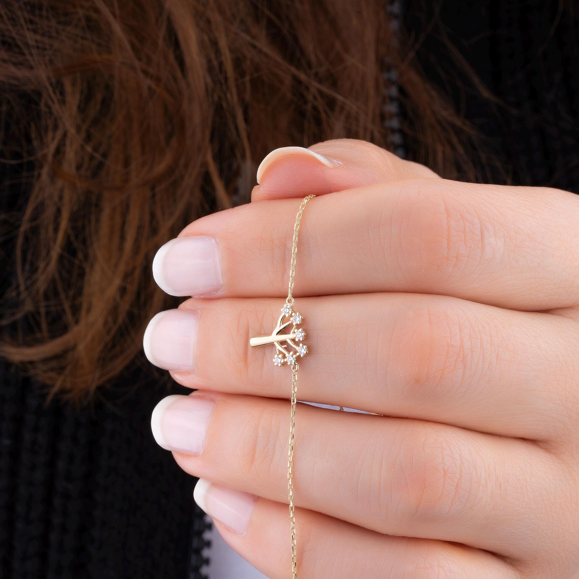 14K Gold Diamond Tree Bracelet – Arbor