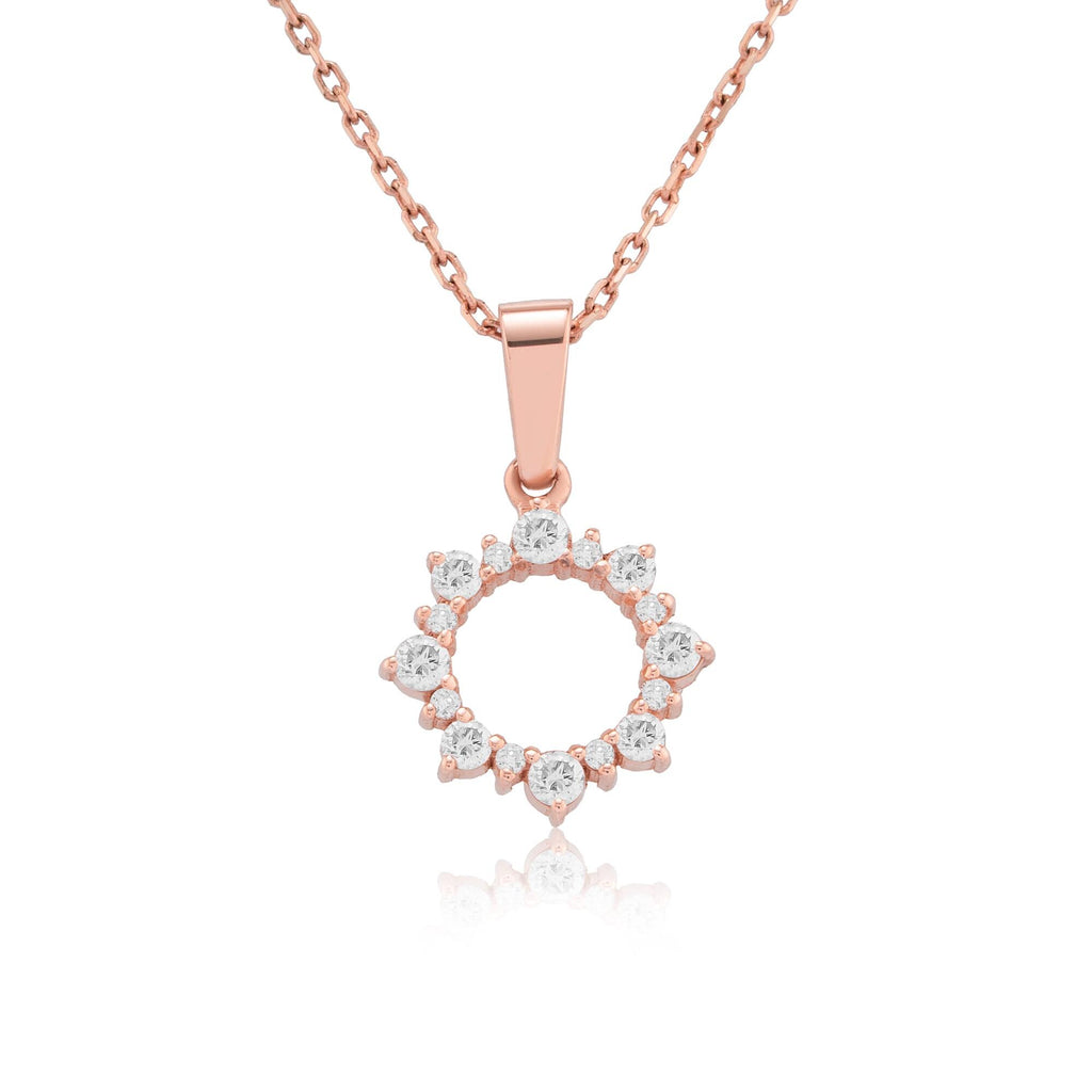 14K Gold Diamond Sun Necklace – Solara