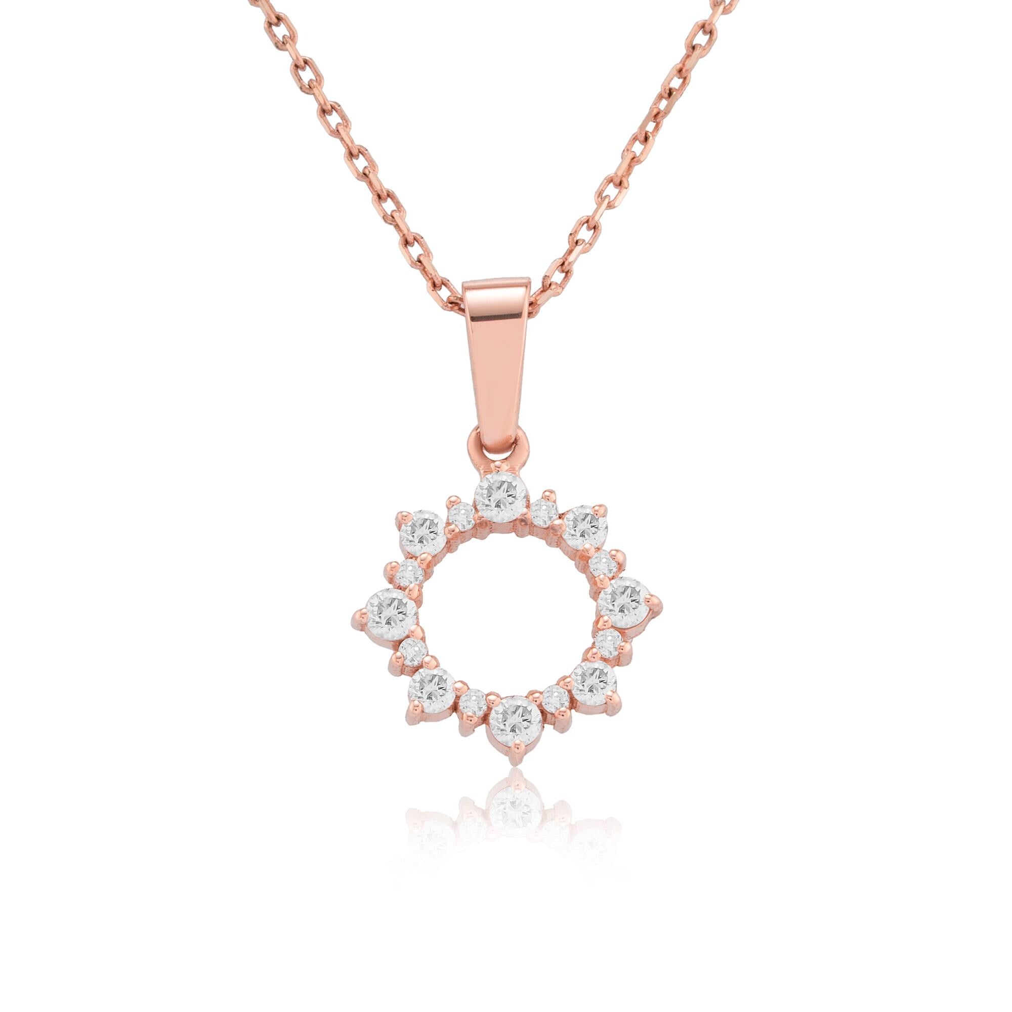 14K Gold Diamond Sun Necklace – Solara