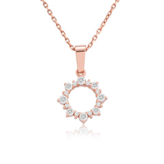 14K Gold Diamond Sun Necklace – Solara