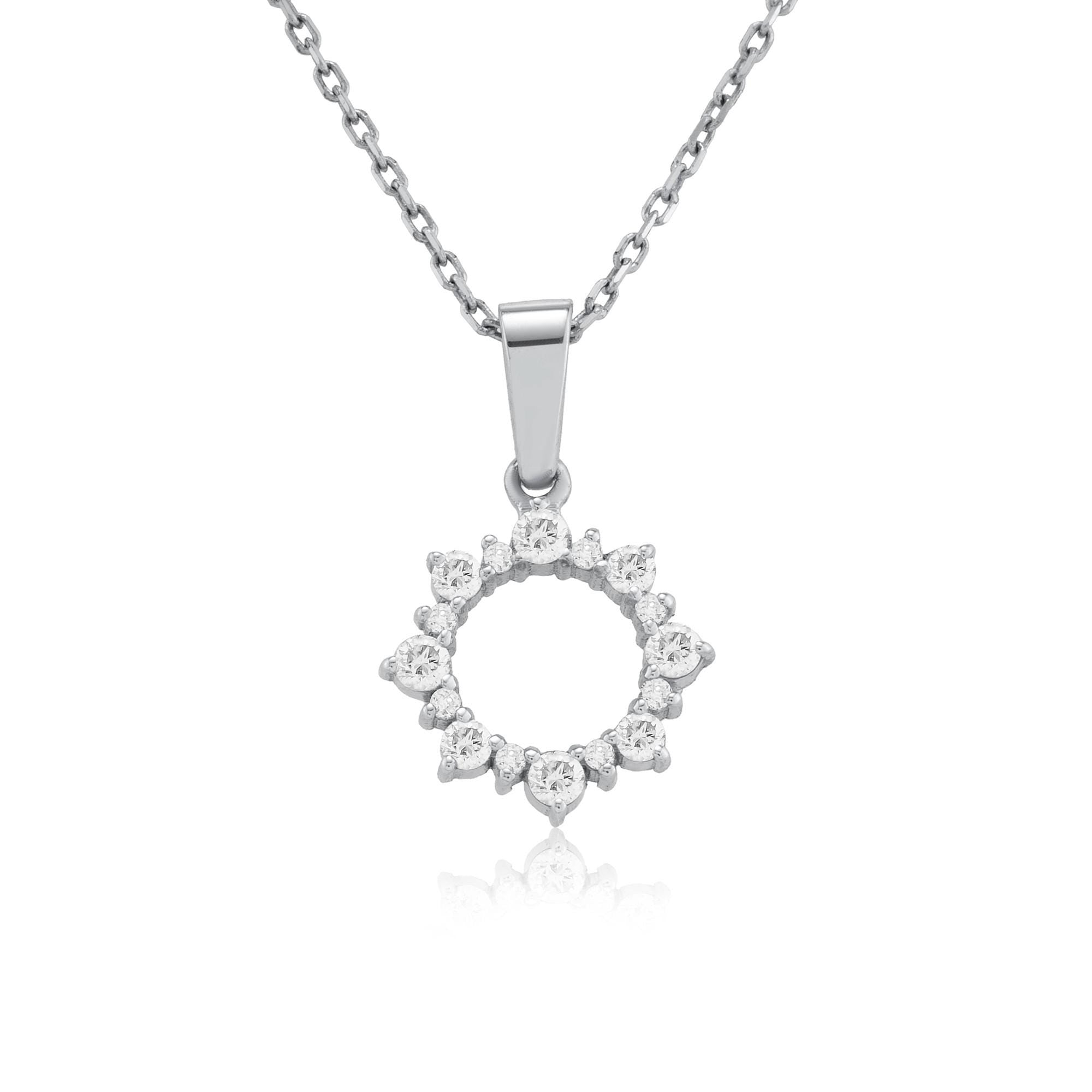 14K Gold Diamond Sun Necklace – Solara