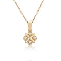 14K Gold Diamond Pavé Flower Necklace – Floraison