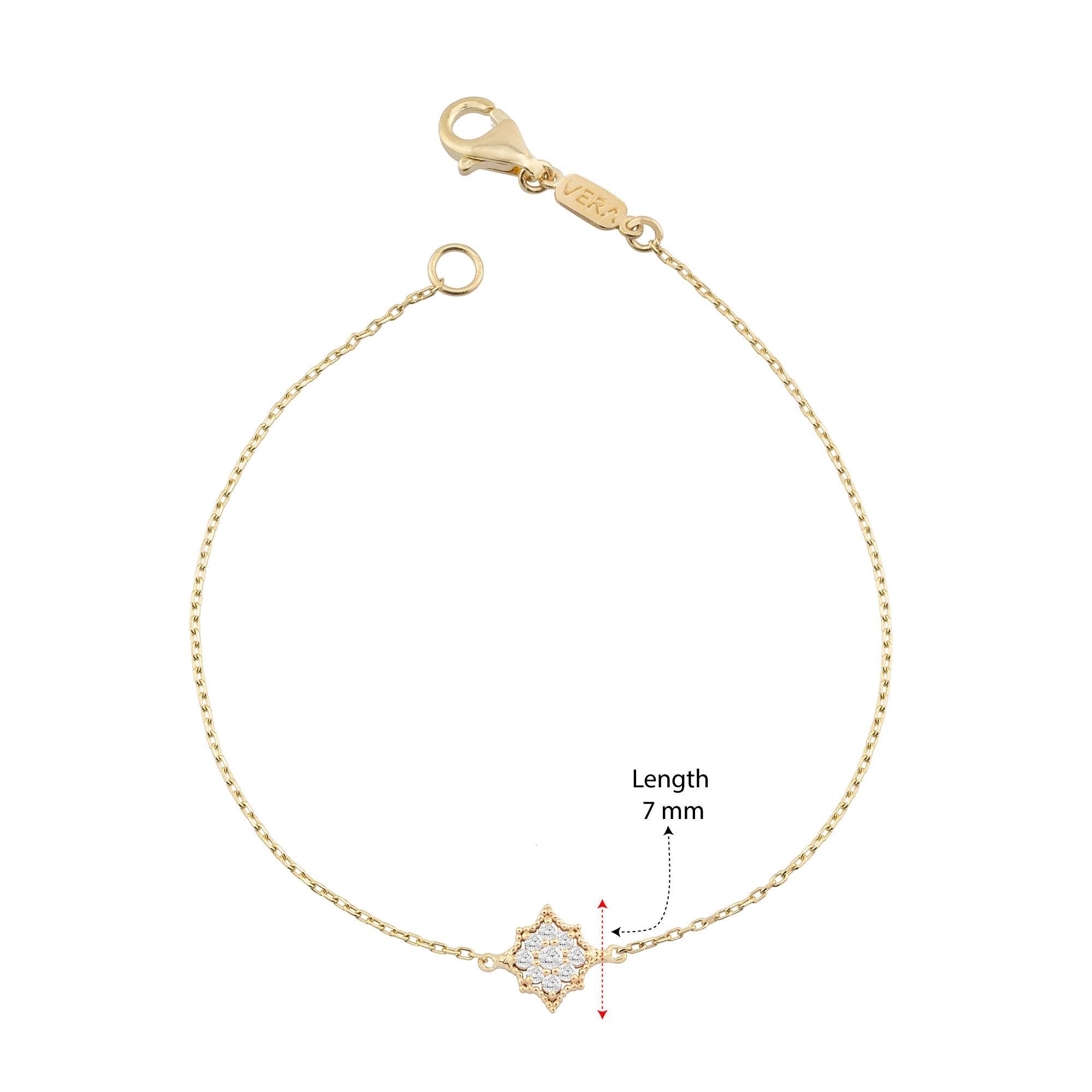 14K Gold Diamond Clover Bracelet – Clovera