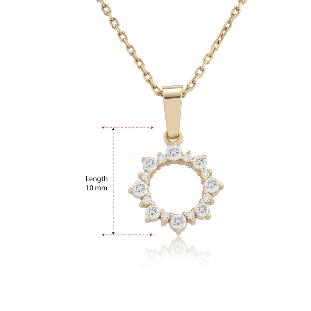 14K Gold Diamond Sun Necklace – Solara