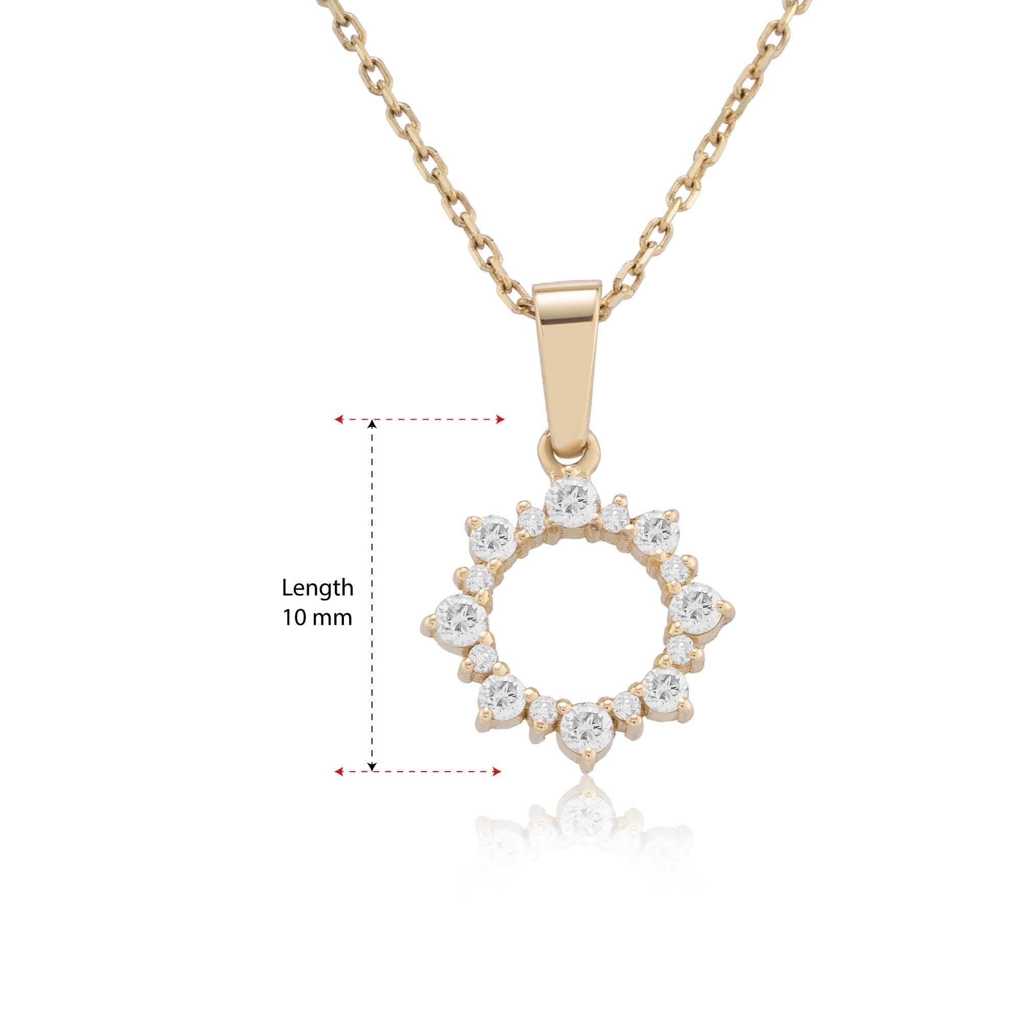 14K Gold Diamond Sun Necklace – Solara