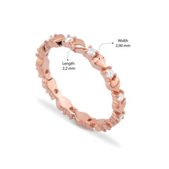 14K Gold Diamond Heart Eternity Ring – Lovaire