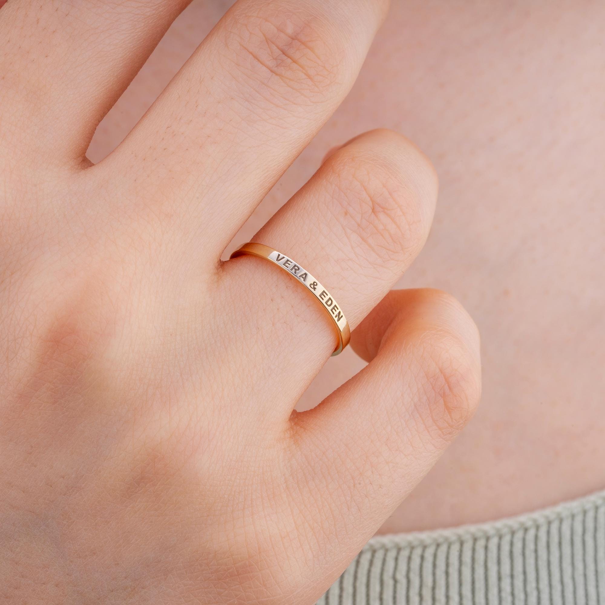 Elegant 14K gold wedding band available in yellow, white, and rose gold. Lightweight and durable, this customizable ring symbolizes love and connection, making it perfect for weddings and anniversaries.