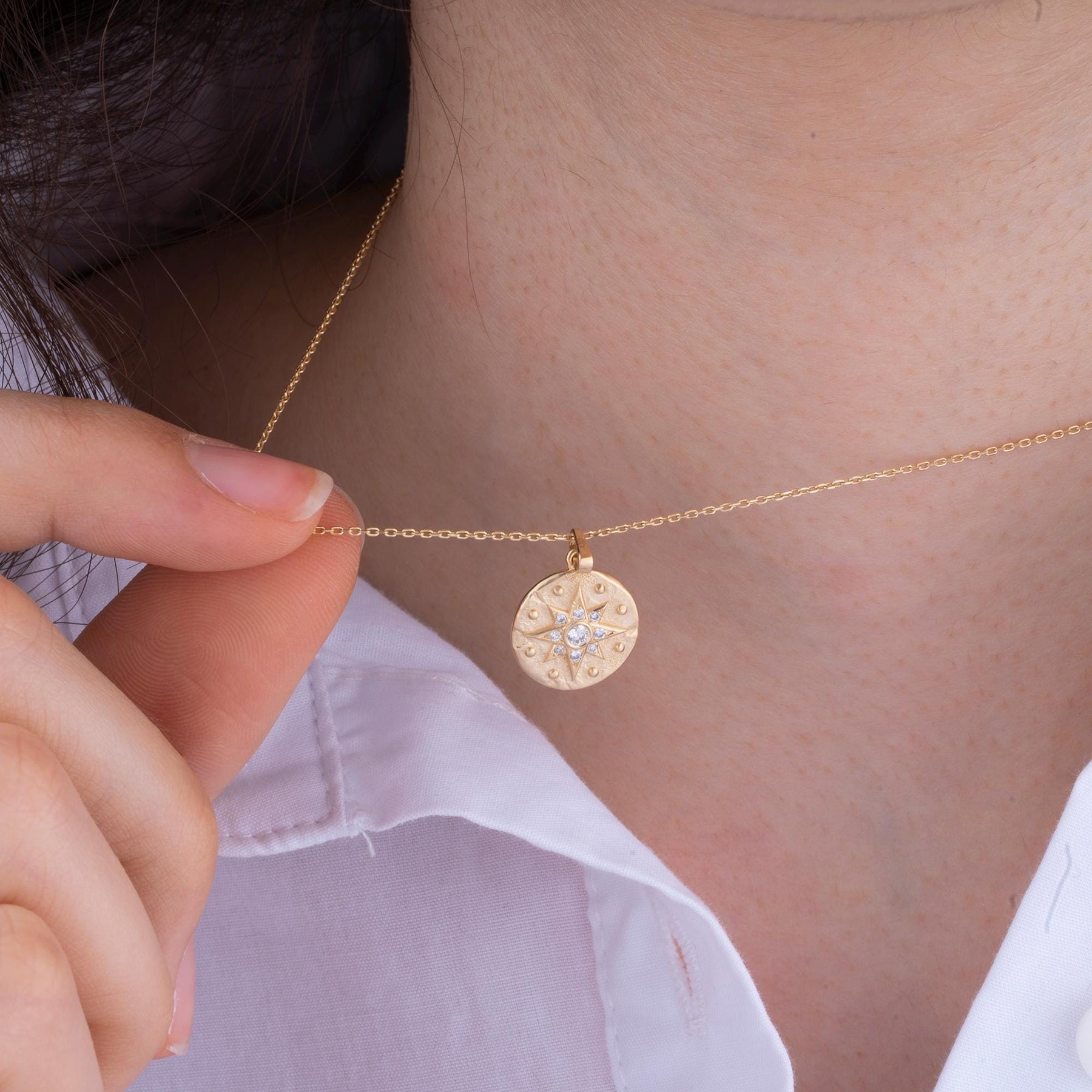 14K Gold Diamond North Star Necklace – Relic