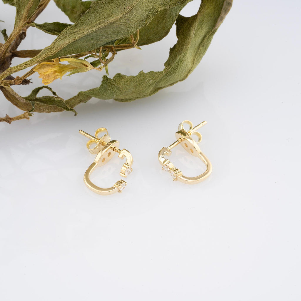 14K Gold Diamond Ear Jacket Earrings – Aerelle