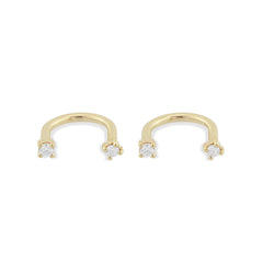 14K Gold Diamond U Earrings – Narelle