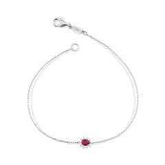 14K Gold Ruby & Diamond Pear Bracelet – Astra