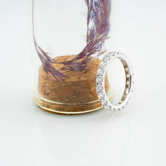 14K Gold Diamond Thin Eternity Band – Auralis