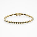 14K Gold Black Diamond Tennis Bracelet – Caldara