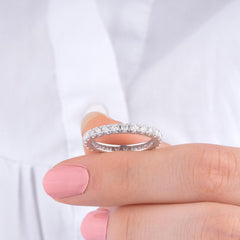 14K Gold Diamond Eternity Band – Vionne