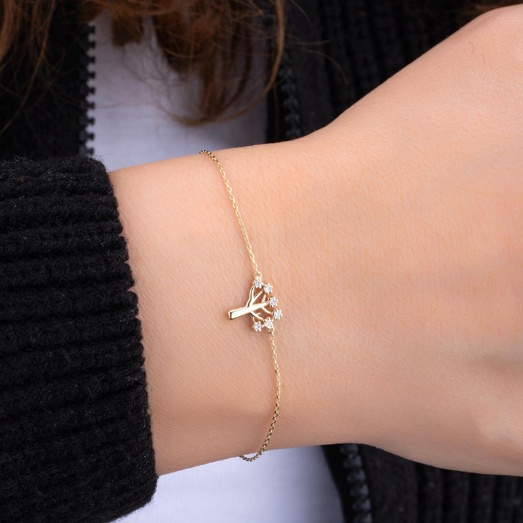 14K Gold Diamond Tree Bracelet – Arbor