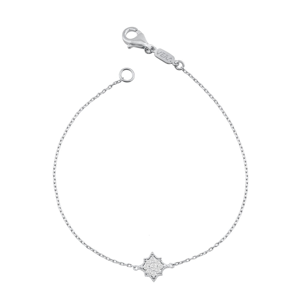 14K Gold Diamond Clover Bracelet – Clovera