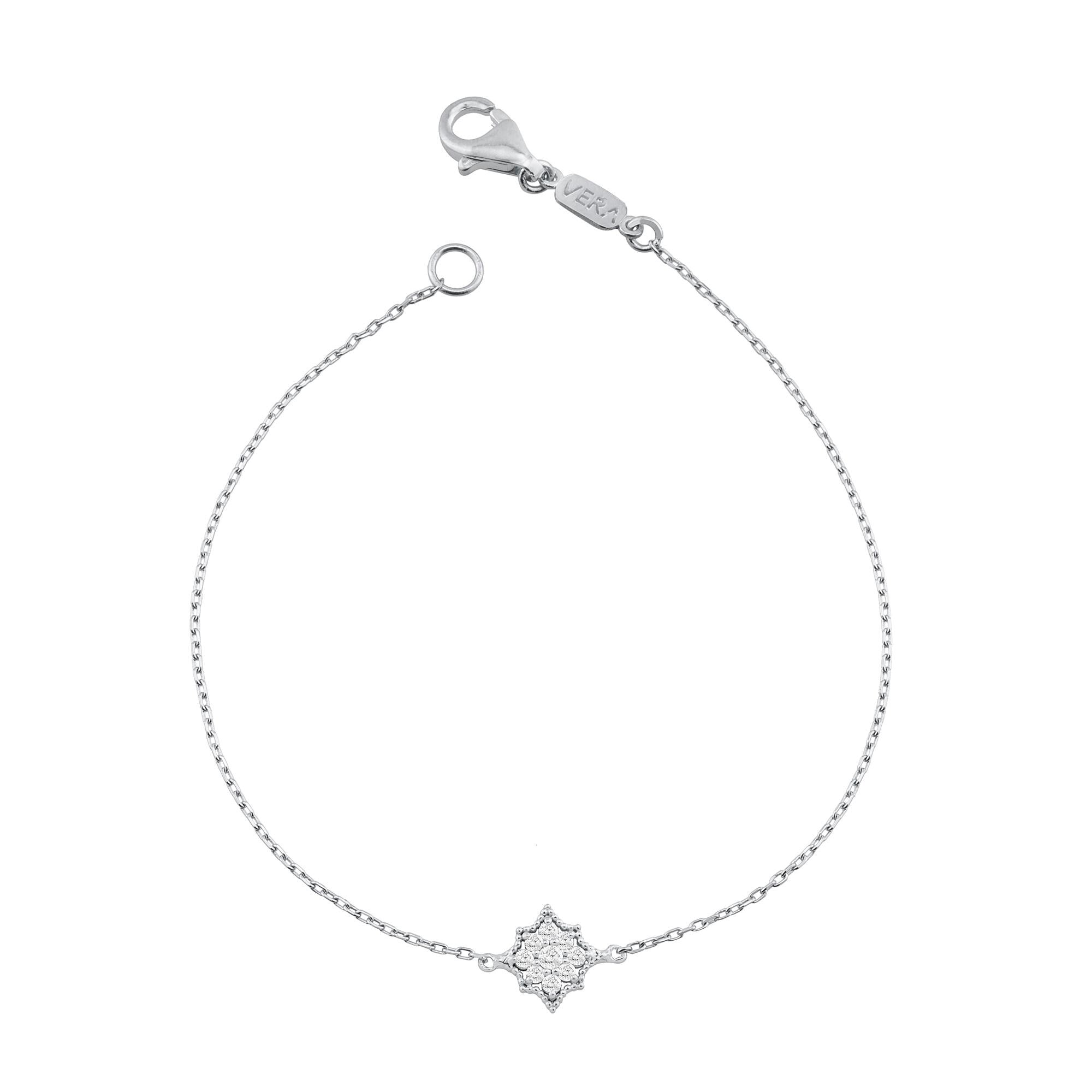 14K Gold Diamond Clover Bracelet – Clovera