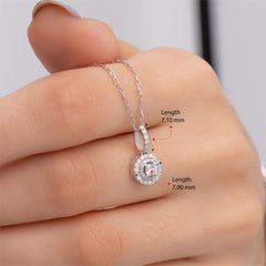 14K Gold Diamond Halo Necklace – Evercircle