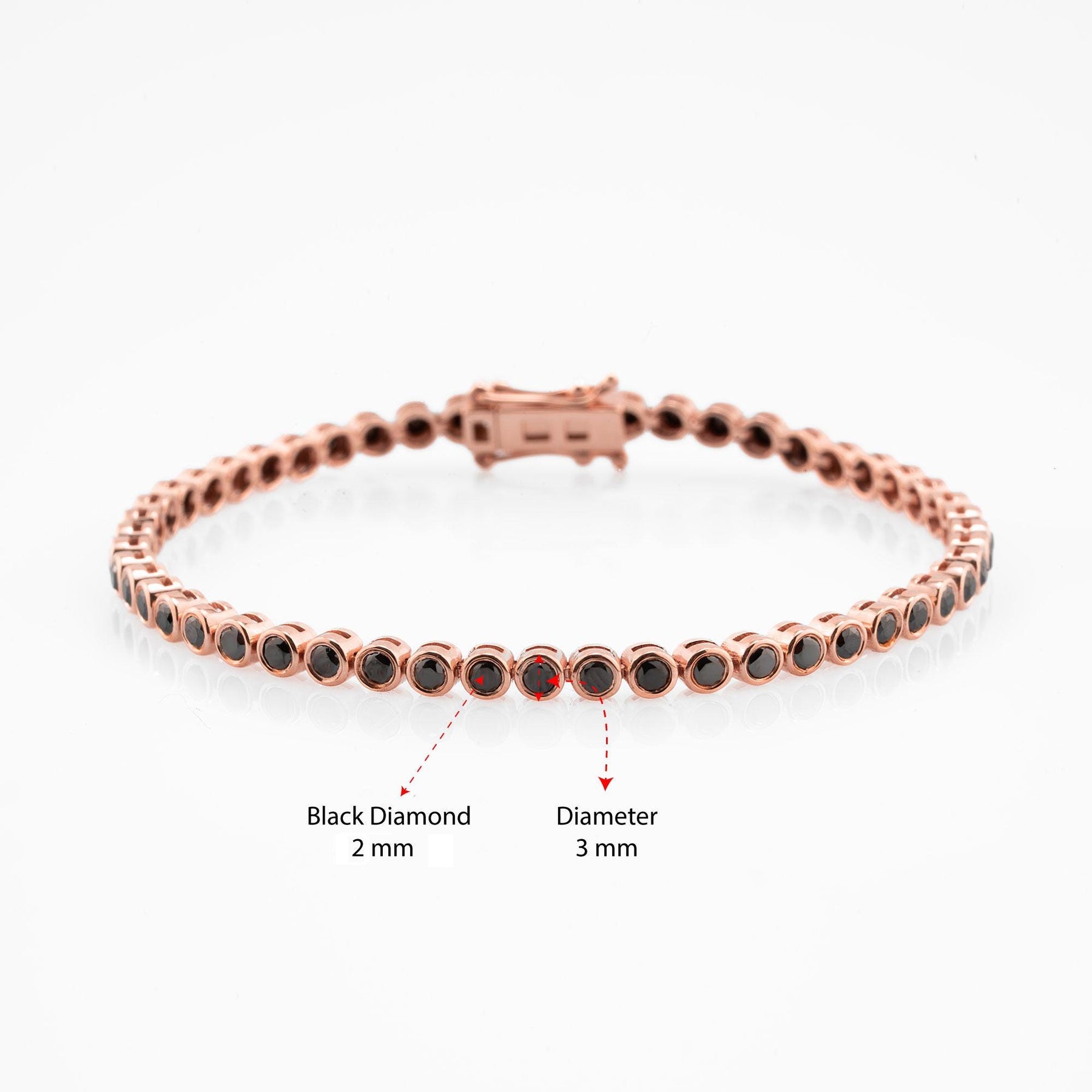 14K Gold Black Diamond Tennis Bracelet – Caldara