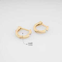 14K Gold Diamond Hoop Earrings – Verona